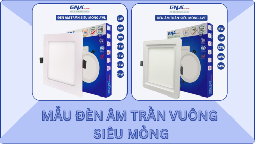 Đèn âm trần vuông siêu mỏng sự lựa chọn tinh tế