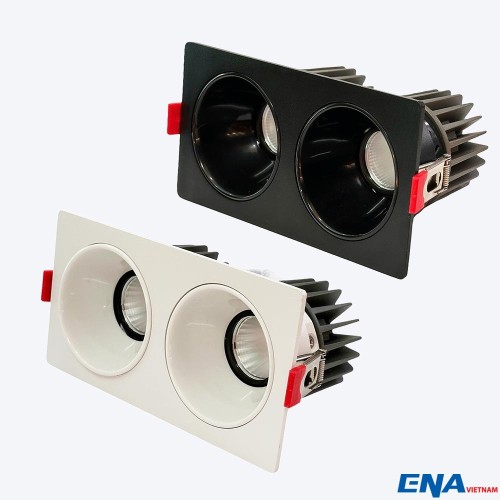 Đèn chỉnh hướng đôi 2x12W 3 chế độ mẫu DCP