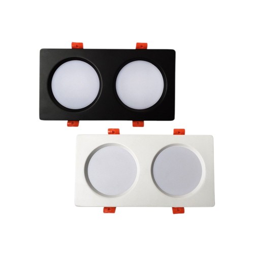 Đèn âm trần Dimmer đôi 2x7W Trắng, Vàng, Trung tính mẫu DTD
