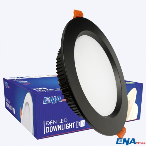 Đèn LED âm trần Downlight 12W 3 chế độ mẫu DTD vỏ đen