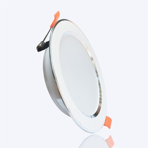 Đèn LED âm trần Downlight 7W phi90 3 chế độ mẫu DTF viền Vàng thumb