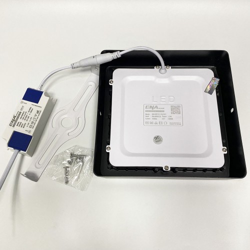 Đèn ốp trần vuông Dimmer 12W Trắng, Vàng, Trung tính vỏ đen mẫu OVF thumb