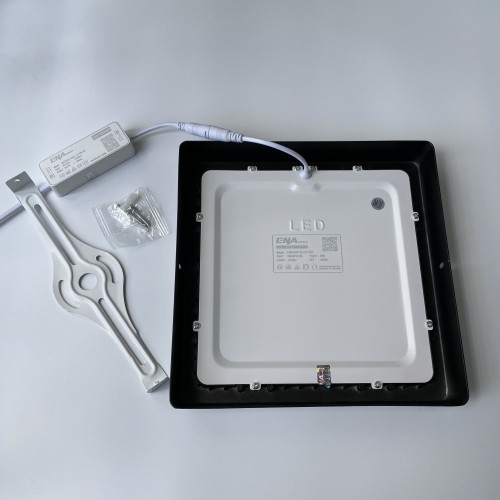 Đèn ốp trần vuông Dimmer 24W Trắng, Vàng, Trung tính vỏ đen mẫu OVF thumb