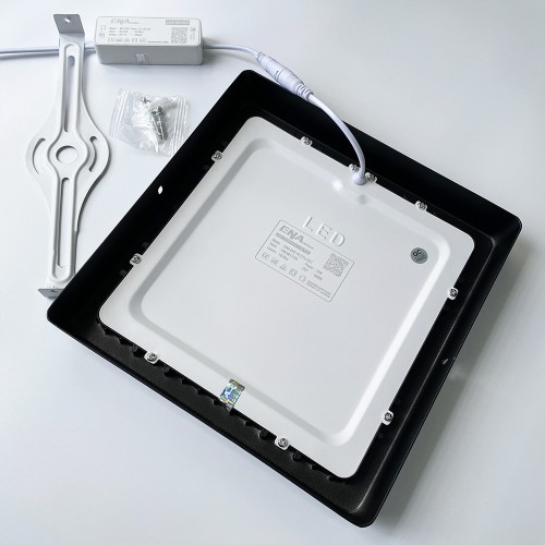 Đèn ốp trần vuông Dimmer 24W Trắng, Vàng, Trung tính vỏ đen mẫu OVF thumb