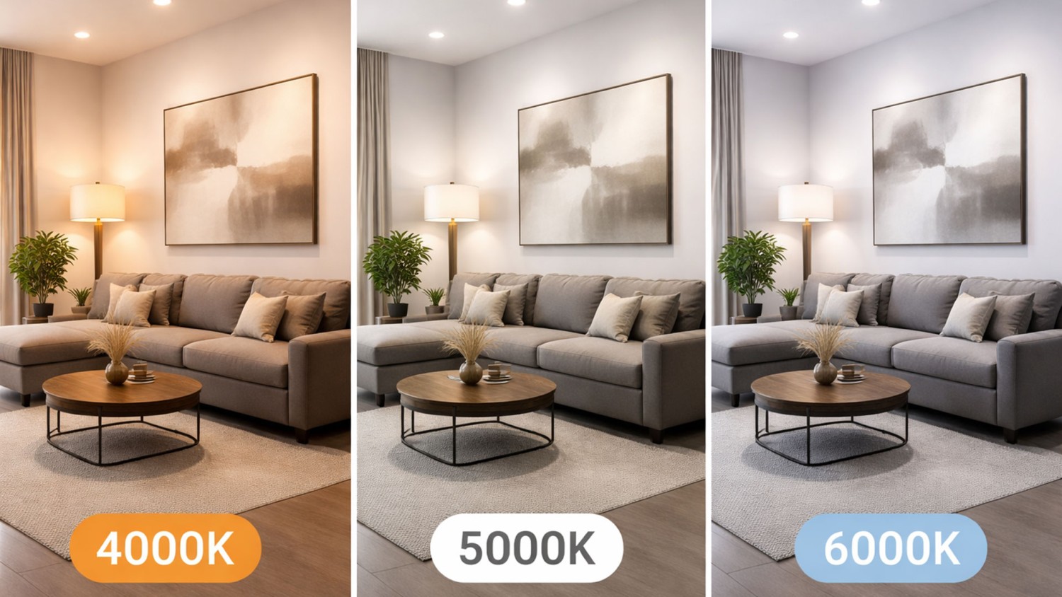 Nhiệt màu: "4000K - 5000K - 6000K"