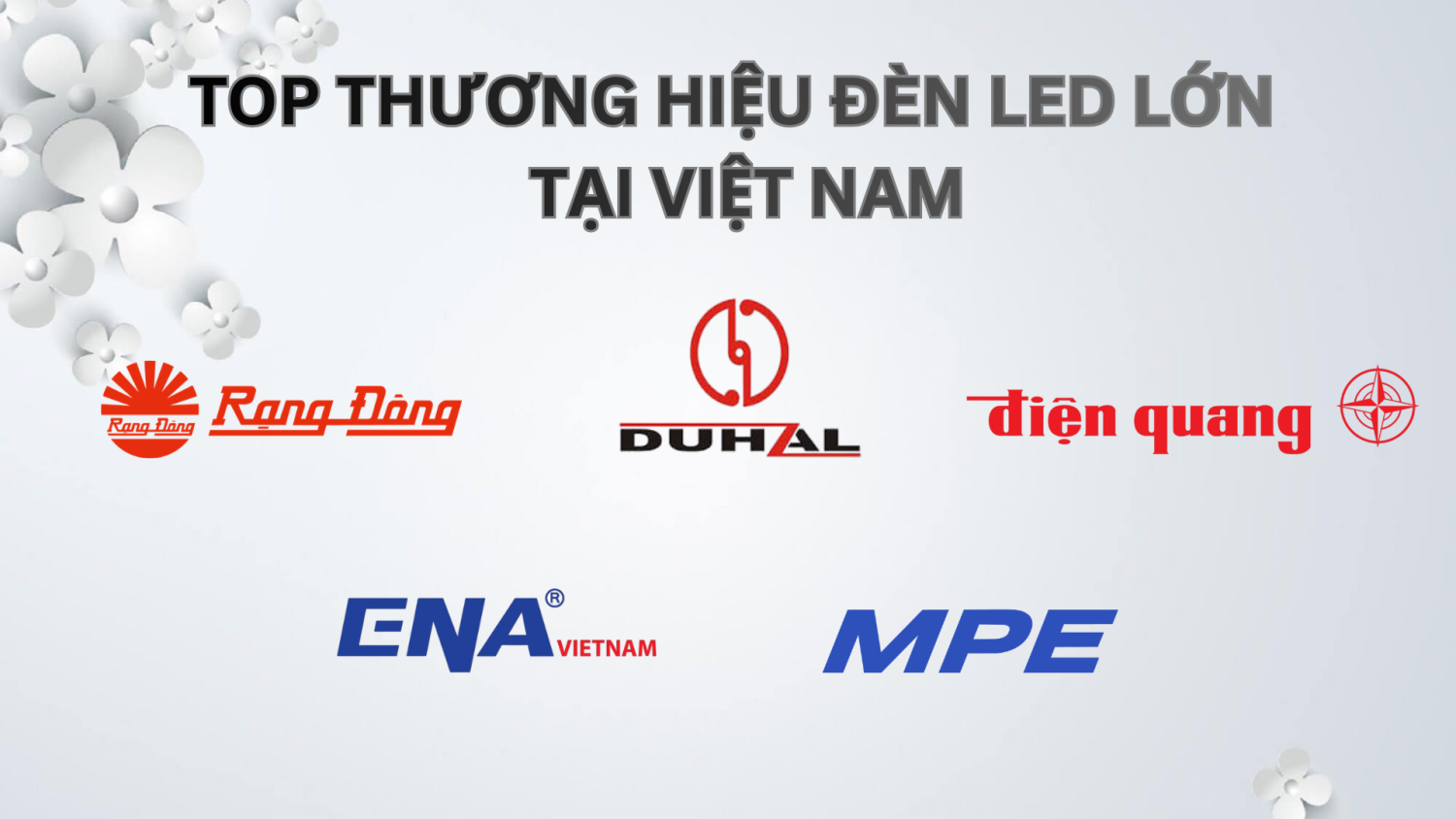 TOP THƯƠNG HIỆU ĐÈN LED LỚN TẠI VIỆT NAM