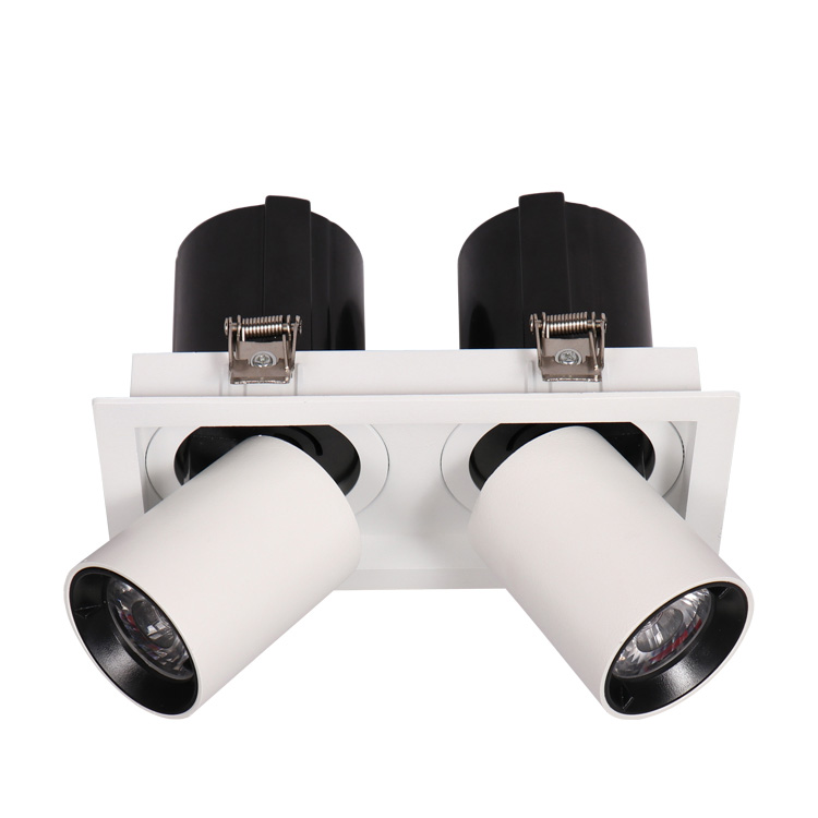 Đèn LED âm trần chỉnh hướng đôi 2x7W mẫu DCG