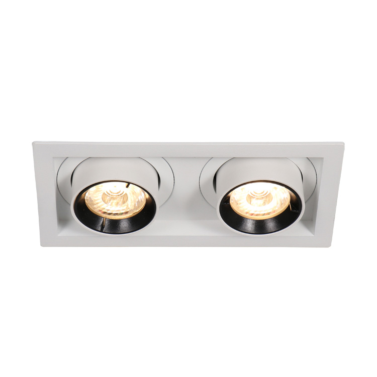 Đèn LED âm trần chỉnh hướng đôi 2x7W mẫu DCG