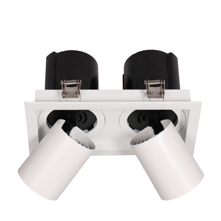 Đèn LED âm trần chỉnh hướng đôi 2x7W mẫu DCG