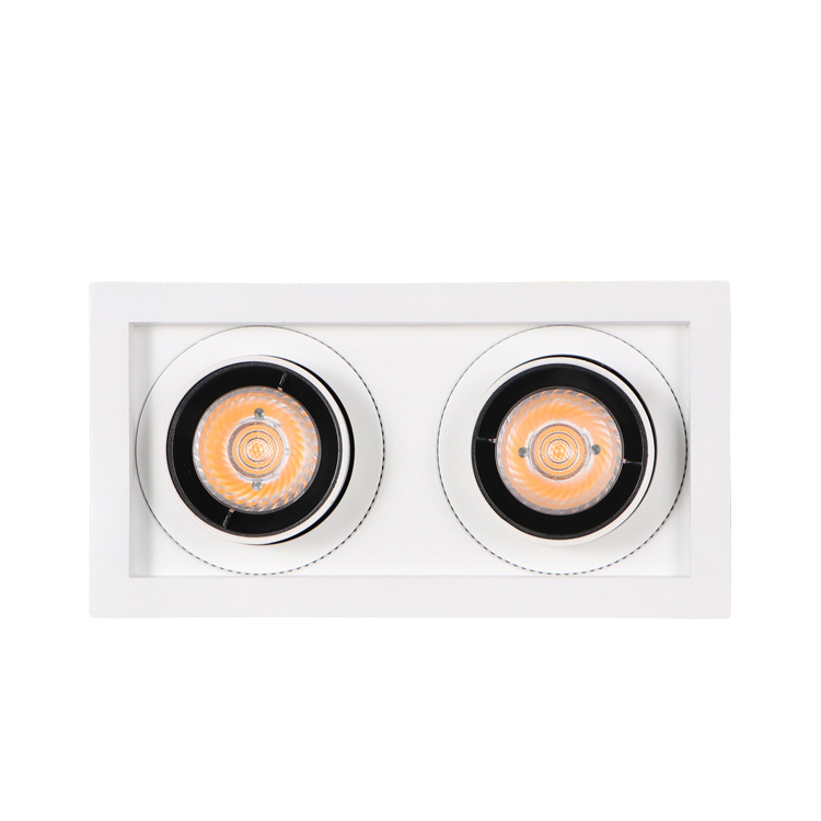 Đèn LED âm trần chỉnh hướng đôi 2x7W mẫu DCG