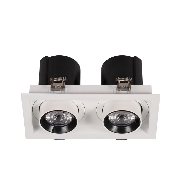 Đèn LED âm trần chỉnh hướng đôi 2x7W mẫu DCG
