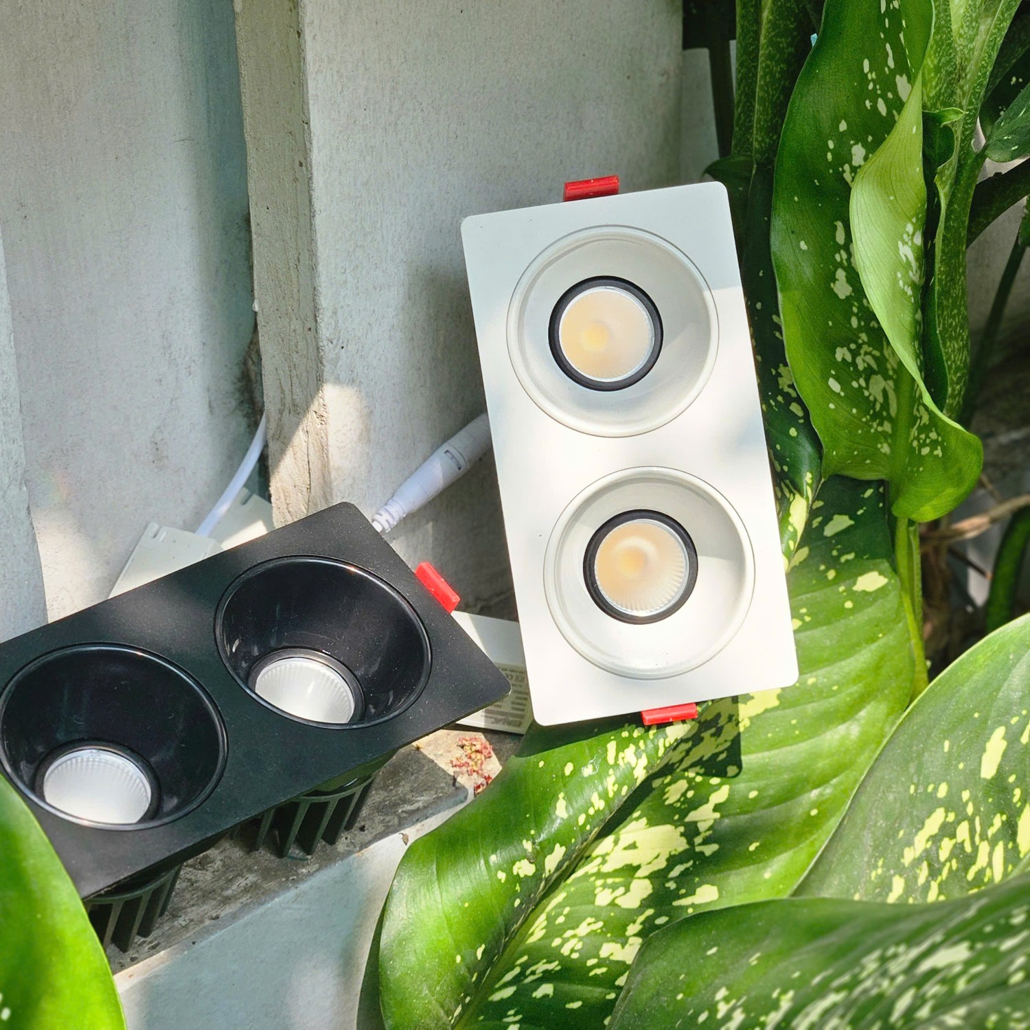 Đèn chỉnh hướng đôi 2x10w mẫu DCP