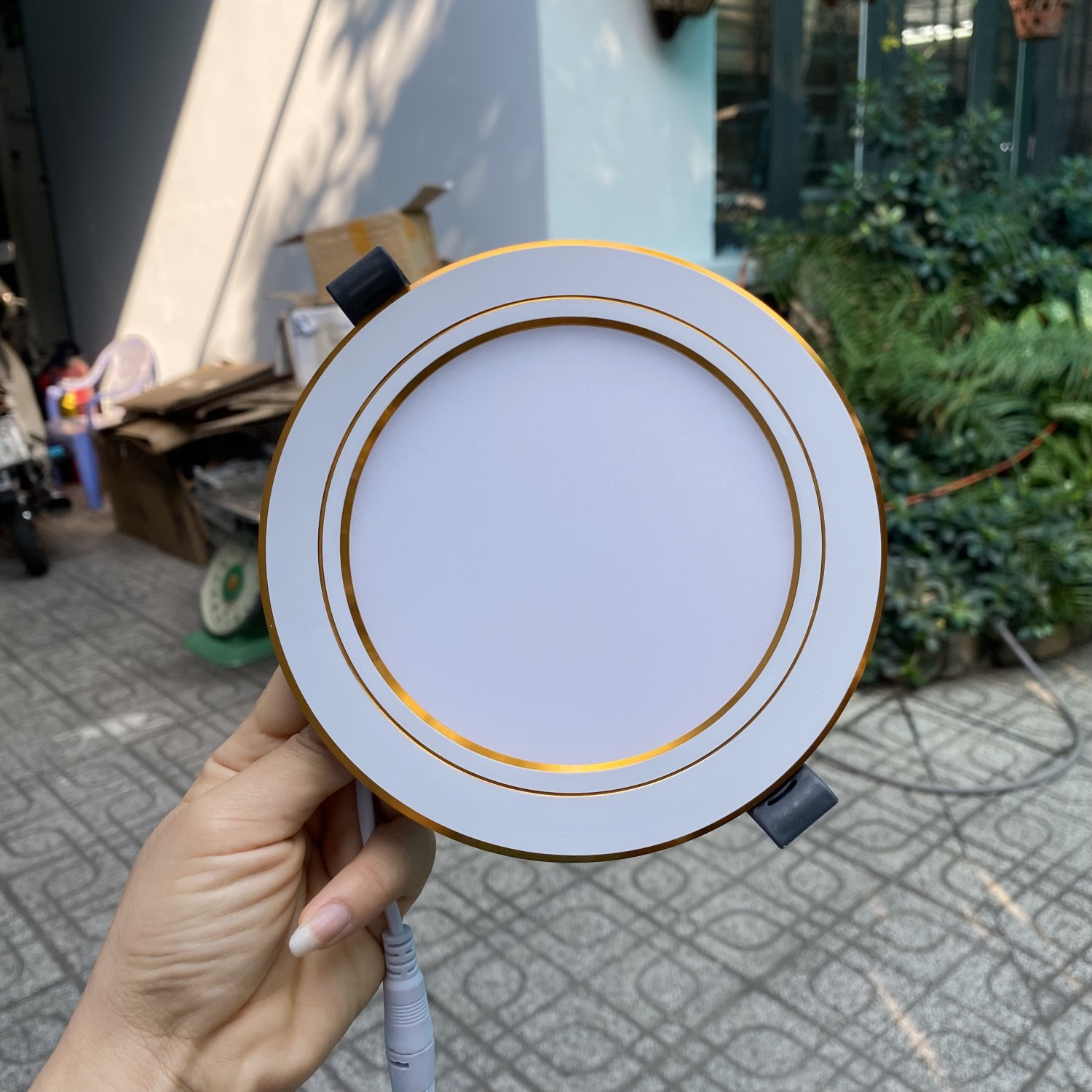 Đèn LED âm trần tròn 12W 3 chế độ mẫu ATI