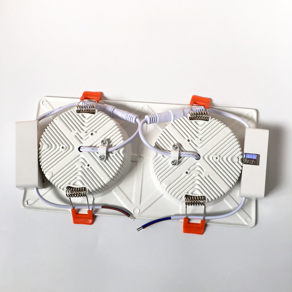 Đèn LED âm trần đôi 2x9W 5000K mẫu DTD
