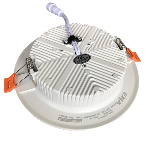 Đèn LED âm trần Downlight 9W 5000K mẫu DTD vỏ đen