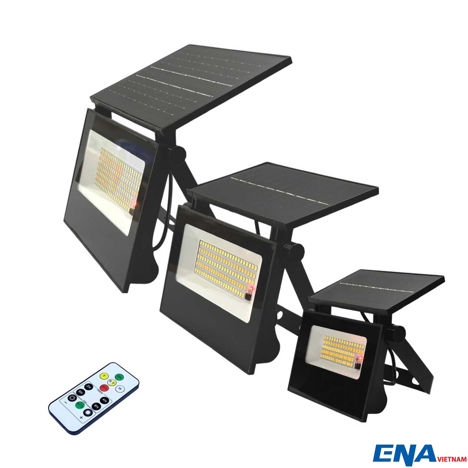 Đèn pha năng lượng mặt trời sân vườn 8W 3 chế độ